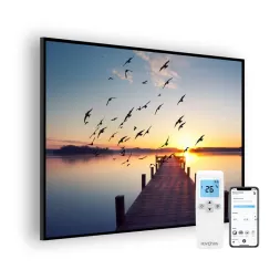 Panou radiant premium NovoSun ART cu termostat cu Wifi si telecomanda - 1100W