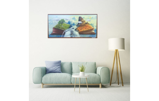 Panou radiant infrarosu DRAGUS, imprimat imagine CARTE NATURA 125/60cm 900W/700W 10kg 30-45mc