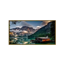 Panou radiant infrarosu, DRAGUS, imprimat imagine MUNTE CABANA 125/60cm 900W/700W 10kg 30-45mc Panou radiant infrarosu, DRAGUS, imprimat imagine MUNTE CABANA 125/60cm 900W/700W 10kg 30-45mc